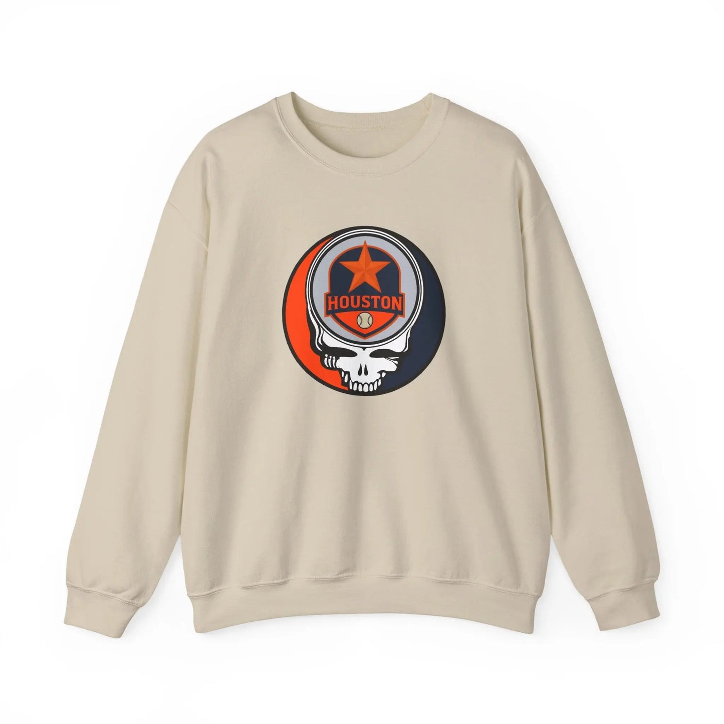 Grateful Dead Houston Baseball Edition Stealie Crewneck Sweatshirt MLB