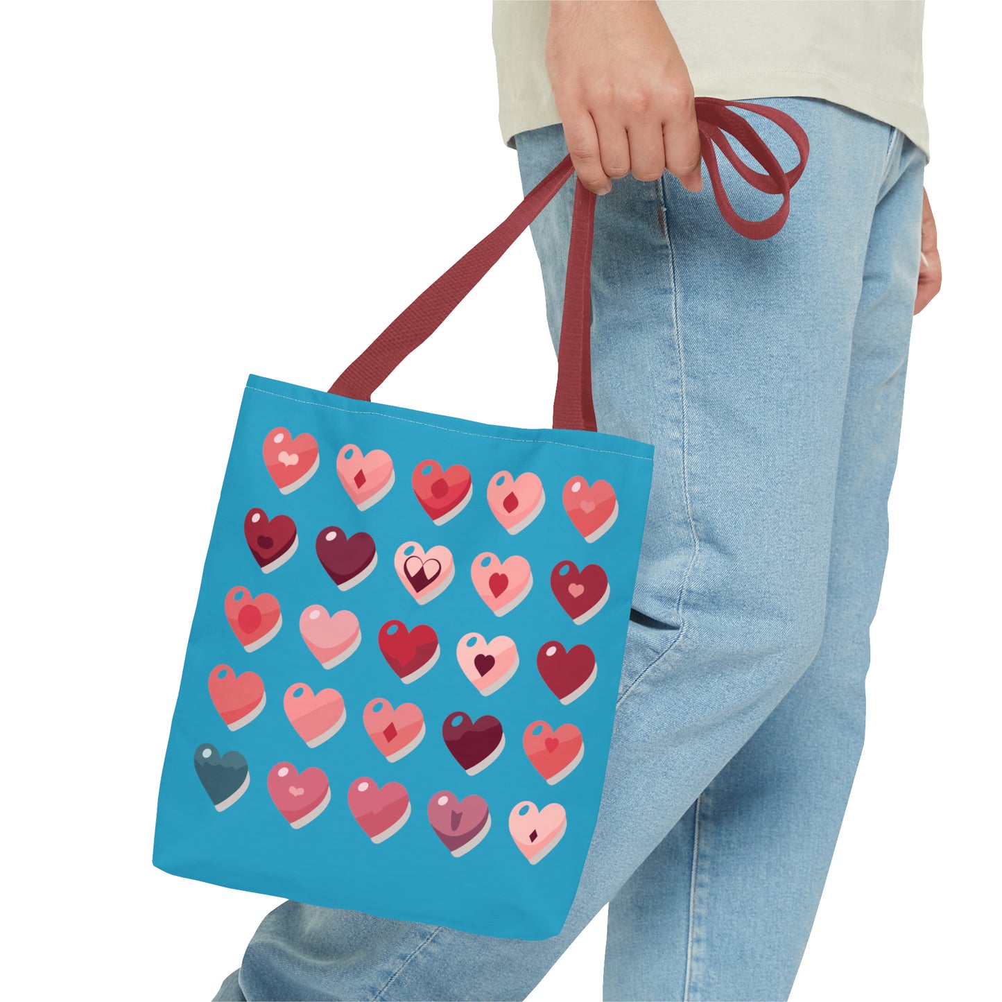 Valentine's Turquoise Tote Bag (AOP)