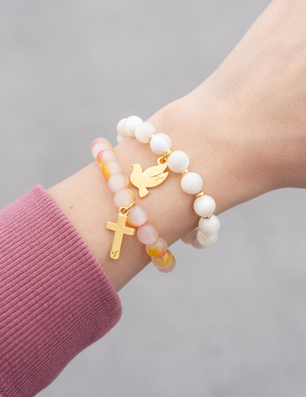 Cross Charm Natural Cotton Bracelet Elevated Faith