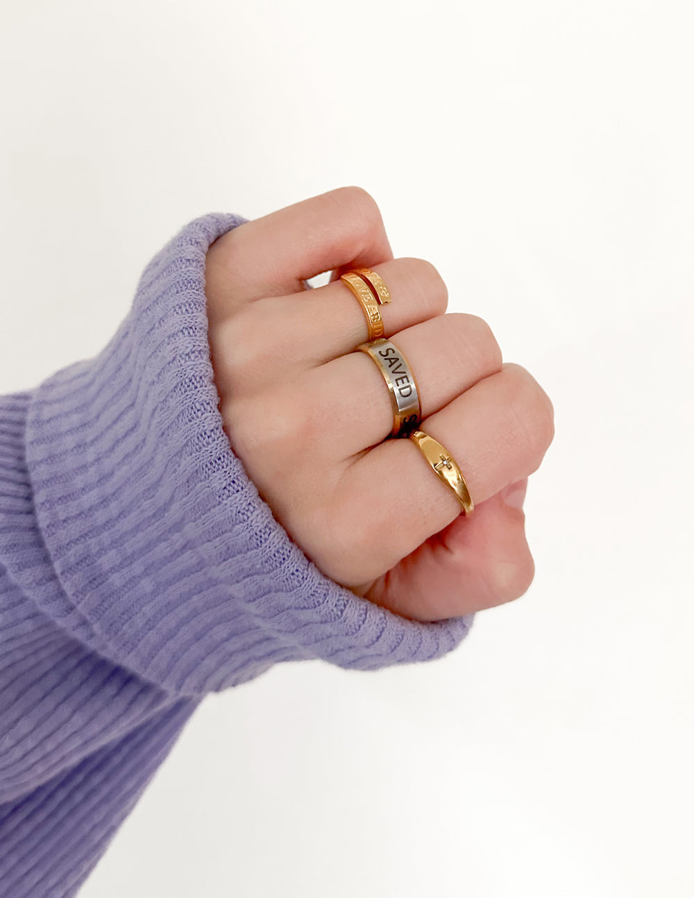 Cross Gemstone Ring Jewelry