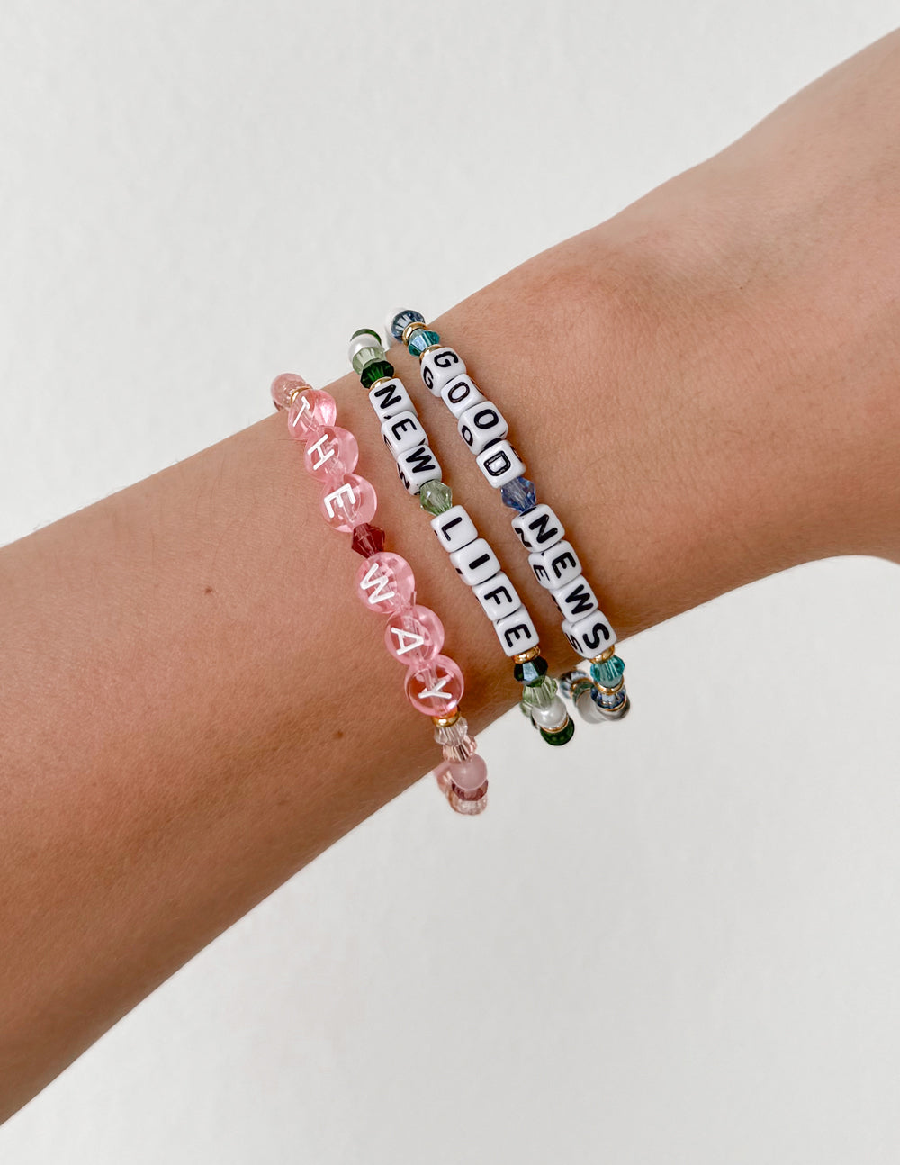Good News Letter Bracelet Inspirational Jewelry Elevated Faith
