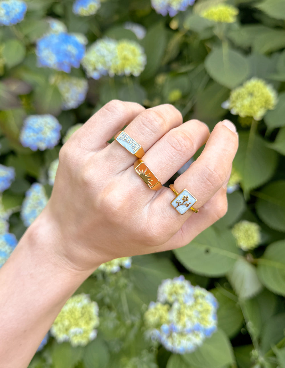 Flower Rectangular Ring Jewelry Elevated Faith