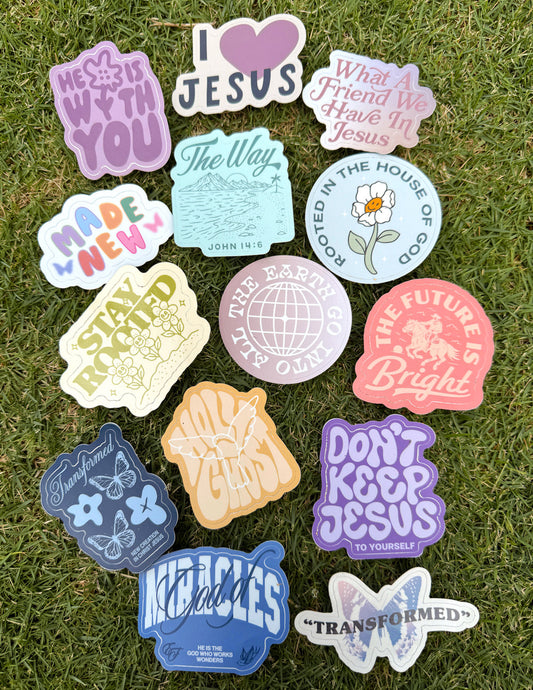 10 Random Stickers Assortment Sticker Pack Elevated Faith