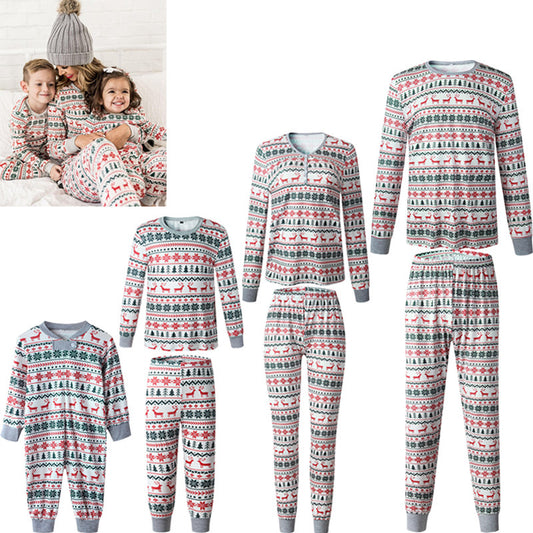 Printed Christmas Family Wear Soft Treatment Home Wear