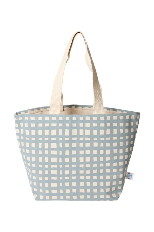 Grid Wide Durable Tote Bag by Dance Happy