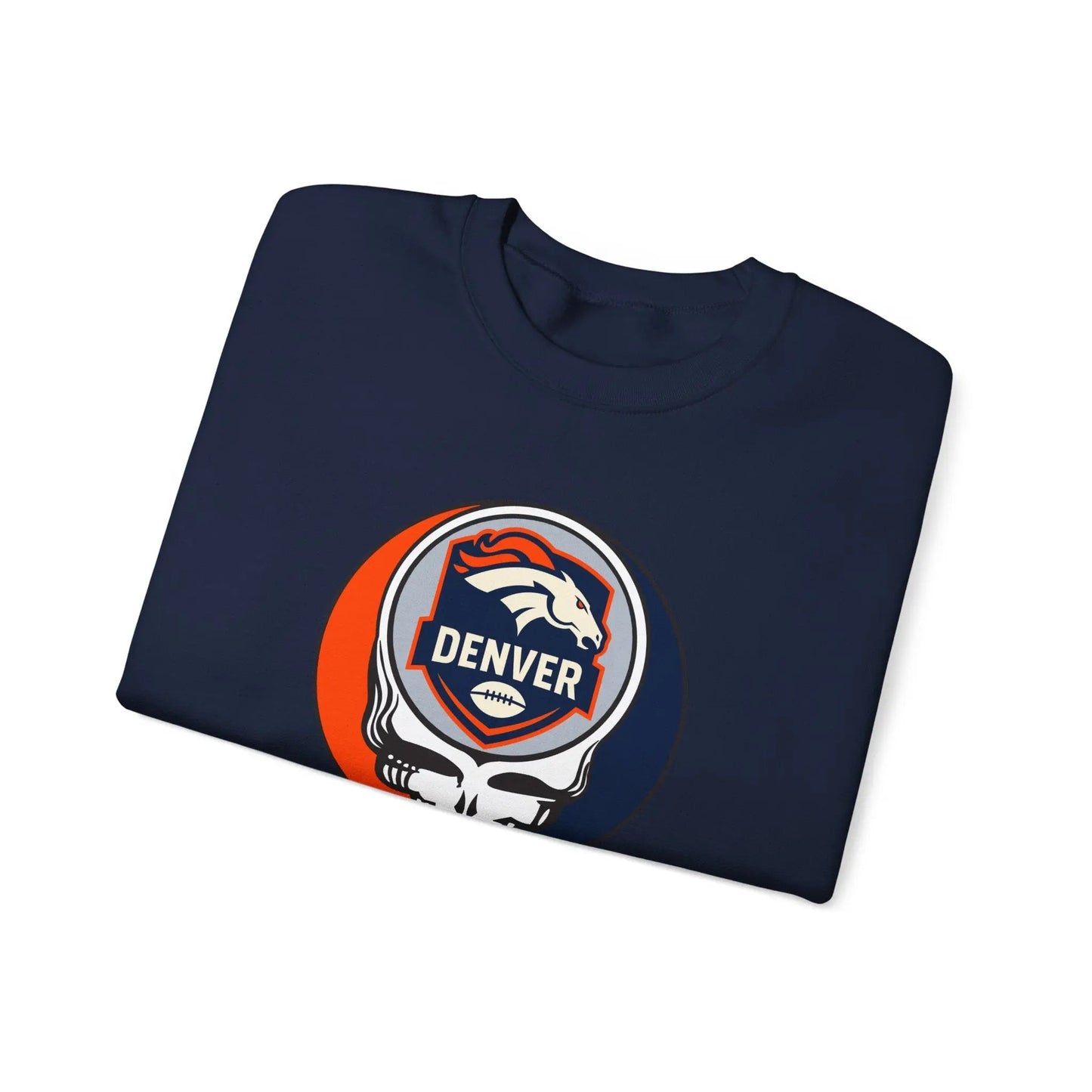 Denver Broncos Grateful Dead Stealie Unisex Crewneck Sweatshirt The Gridiron Collection NFL