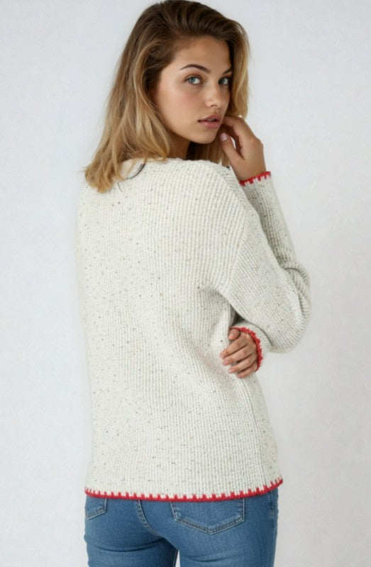 Heart Patch Red Sweater