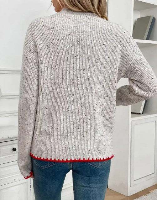 Heart Patch Red Sweater
