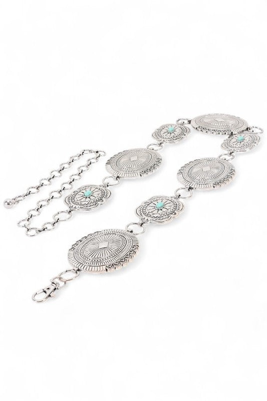 Mix Size Western Concho Fashion Chain Belt