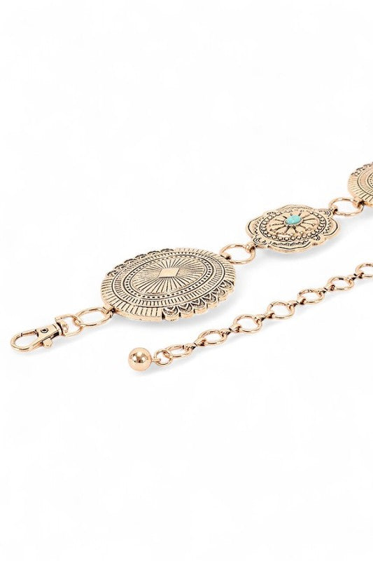 Mix Size Western Concho Fashion Chain Belt