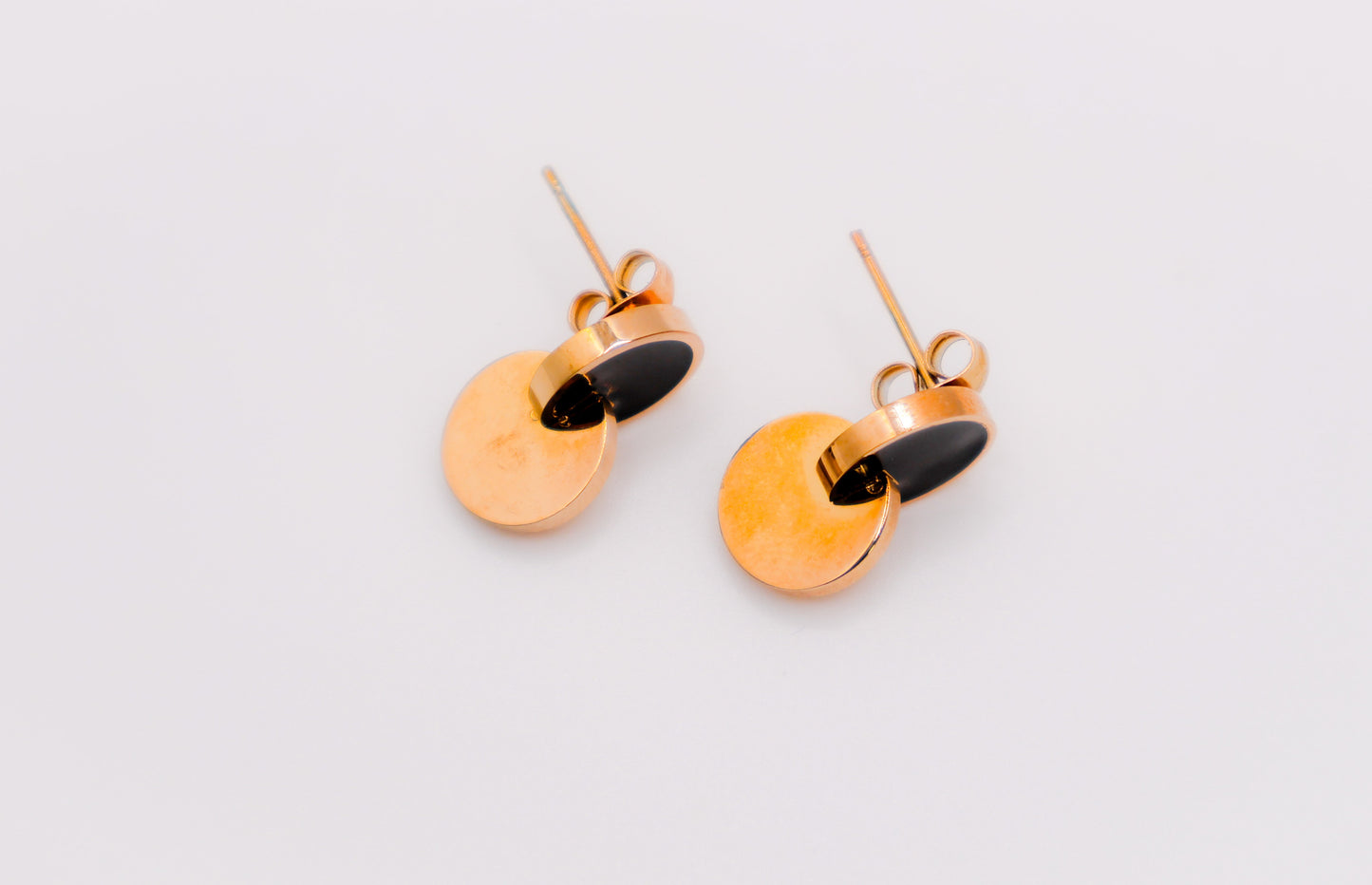 Harmony Circles Rose Gold Earrings Elegant Sterling Silver Jewelry for Women
