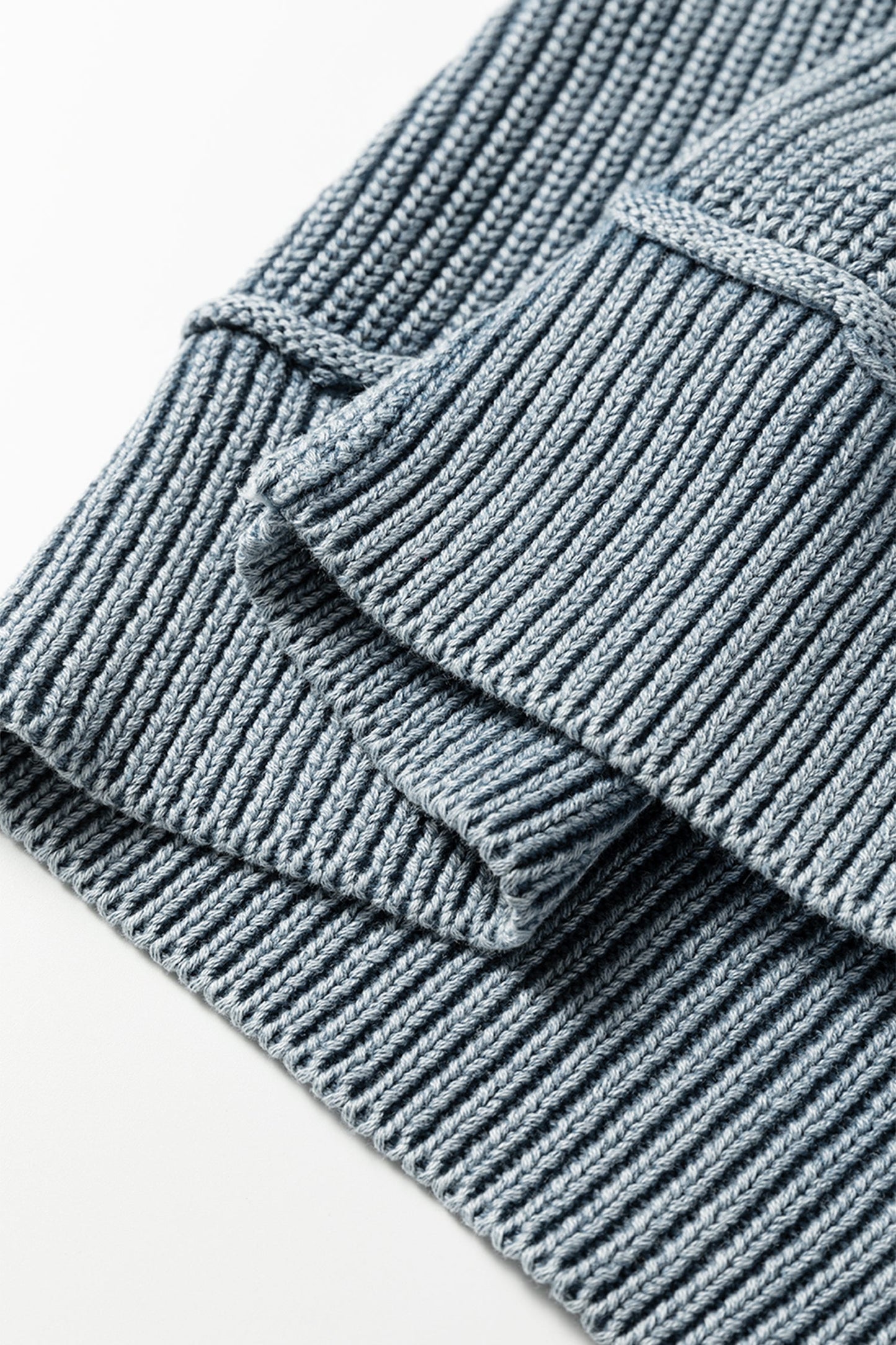 Chestnut Mineral Wash Knit Open Sweater Cardigan