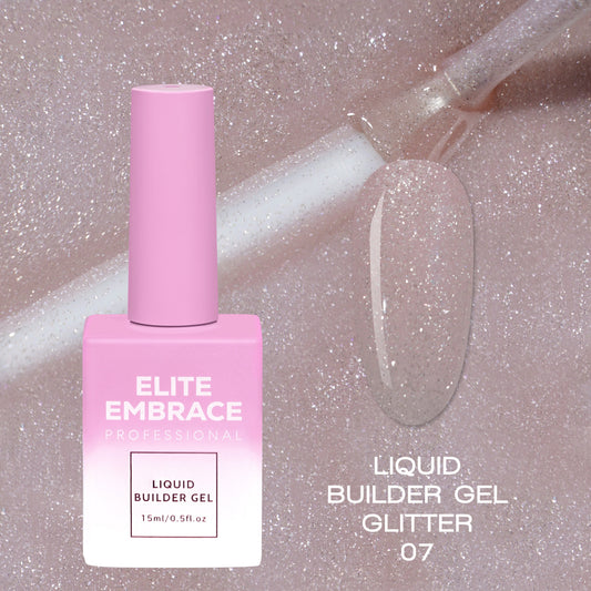 Liquid Builder Gel Glitter 07 Professional Nail Extension ELITE EMBRACE