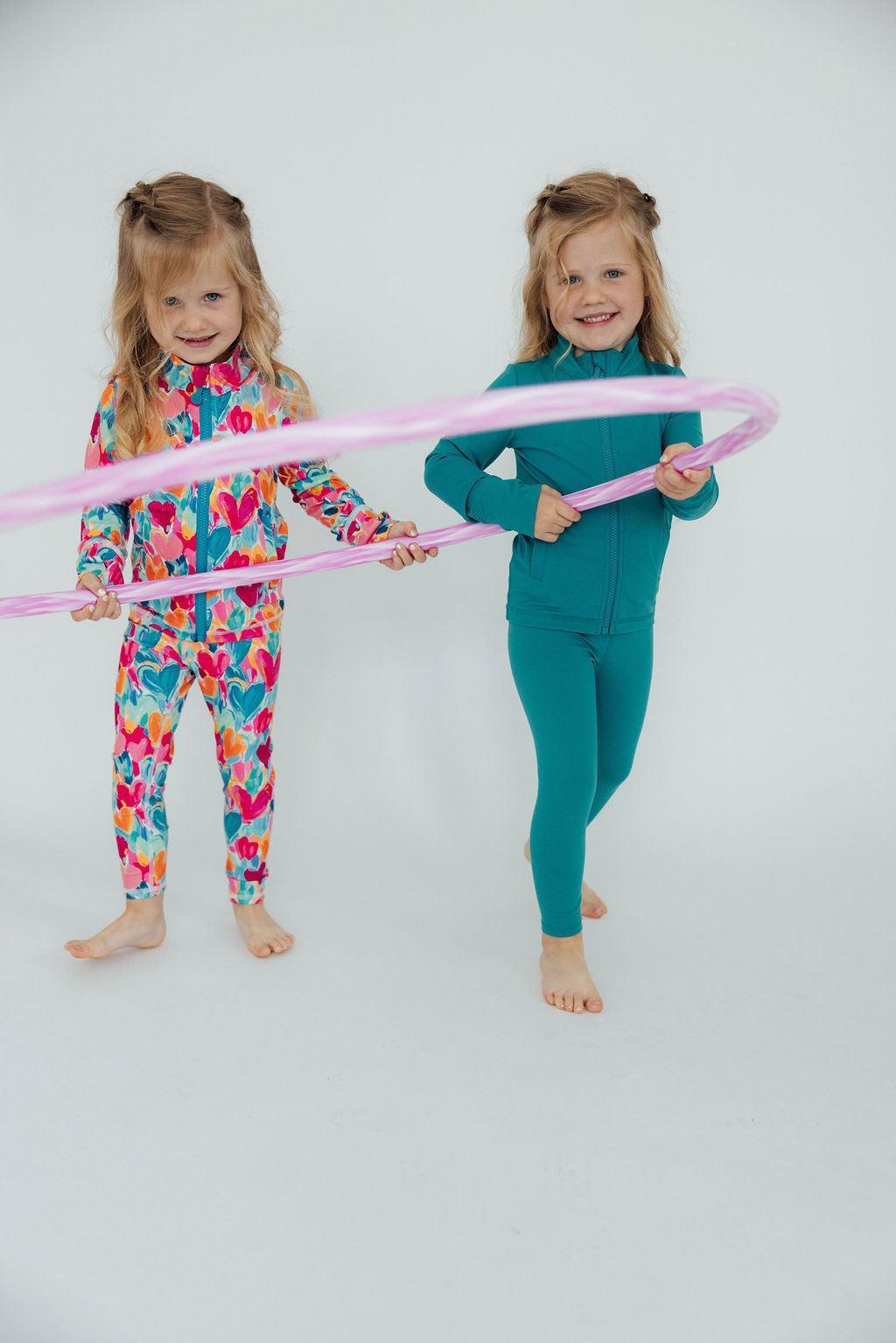 Heart Hustle Ruffle Full-Zip Active Jacket Mila & Rose