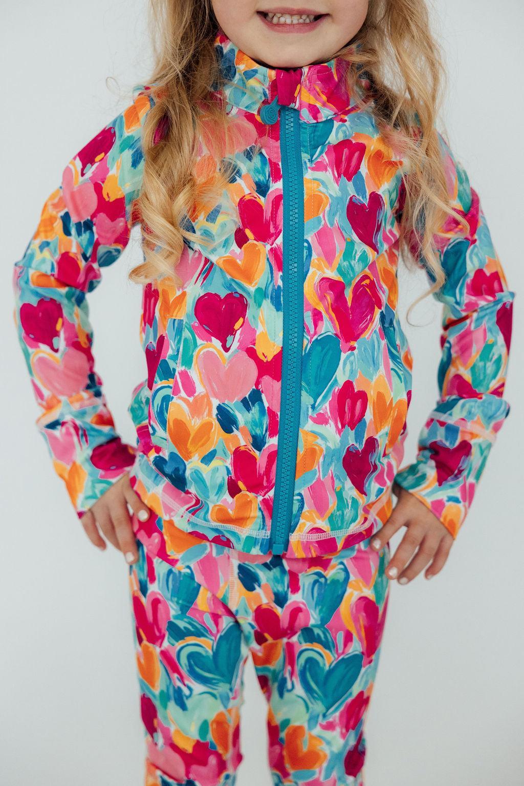 Heart Hustle Ruffle Full-Zip Active Jacket Mila & Rose