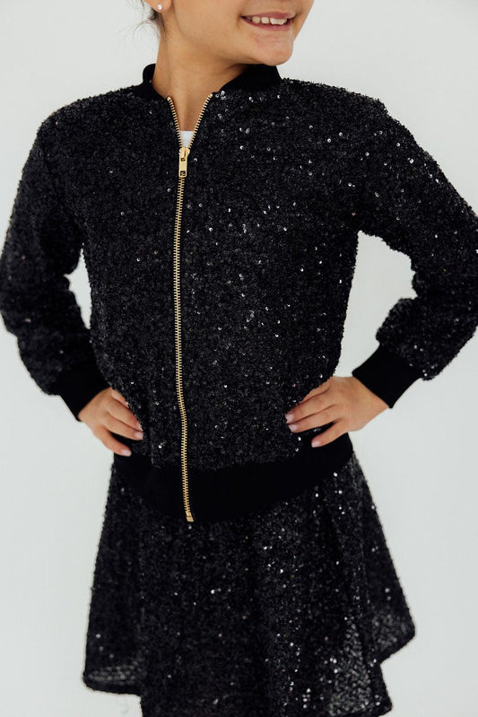 Black Sequin Jacket Fashion Jacket Mila & Rose