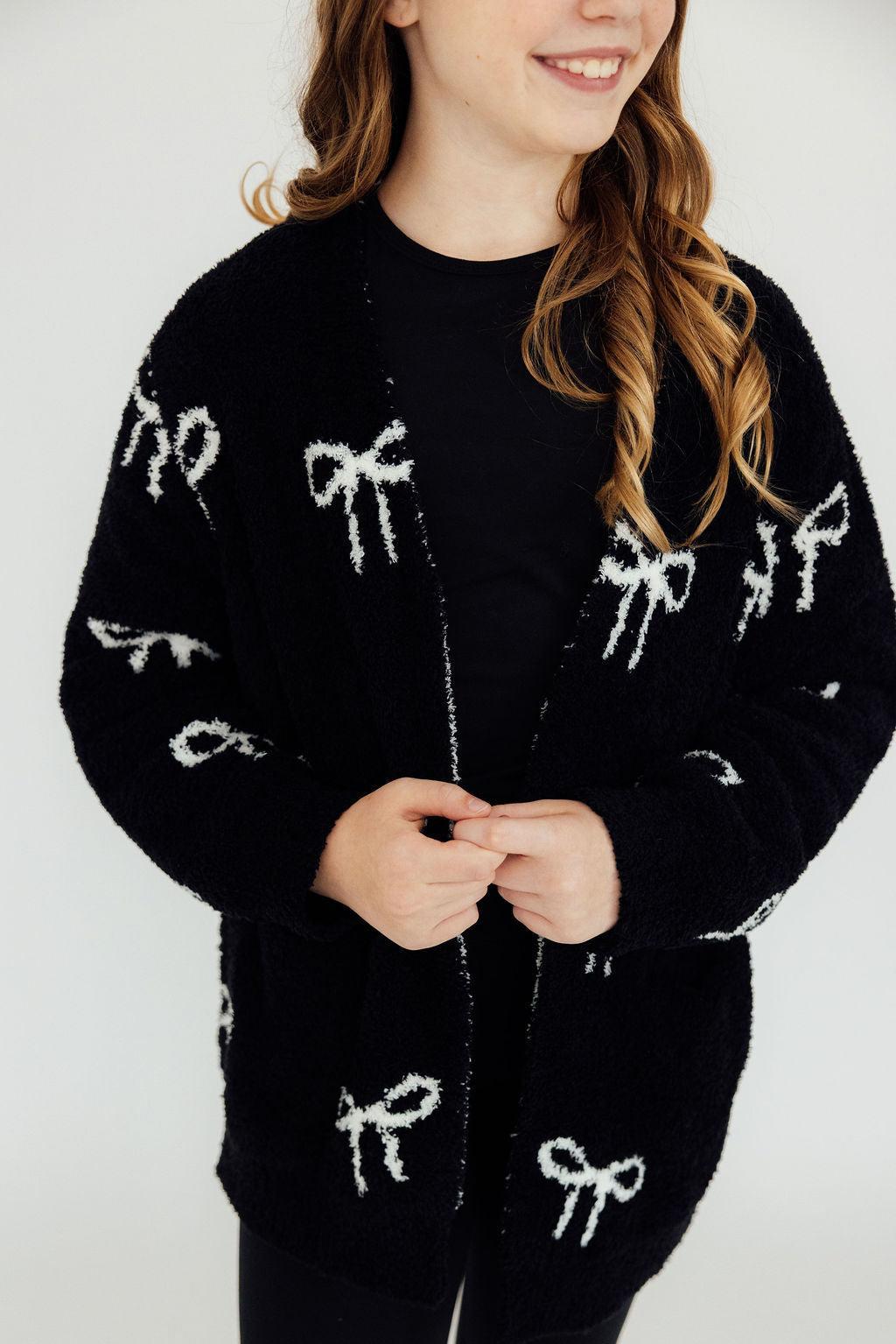 Cozy Black Coconut Cardigan Oversized Fit Mila & Rose