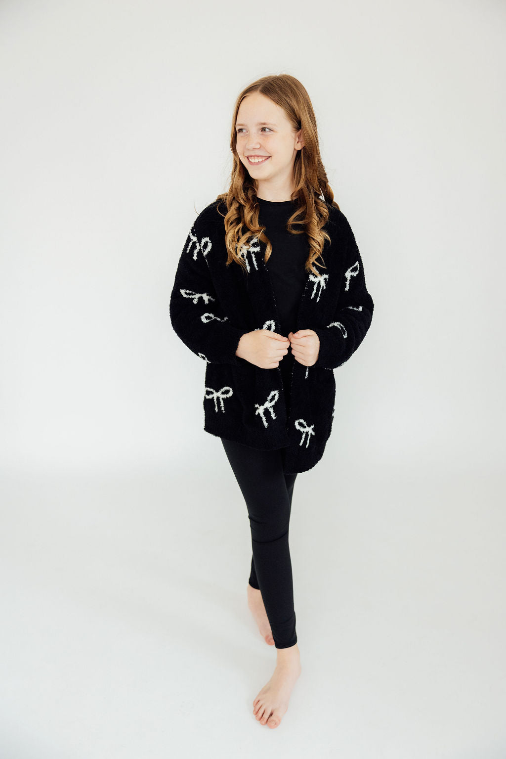 Cozy Black Coconut Cardigan Oversized Fit Mila & Rose