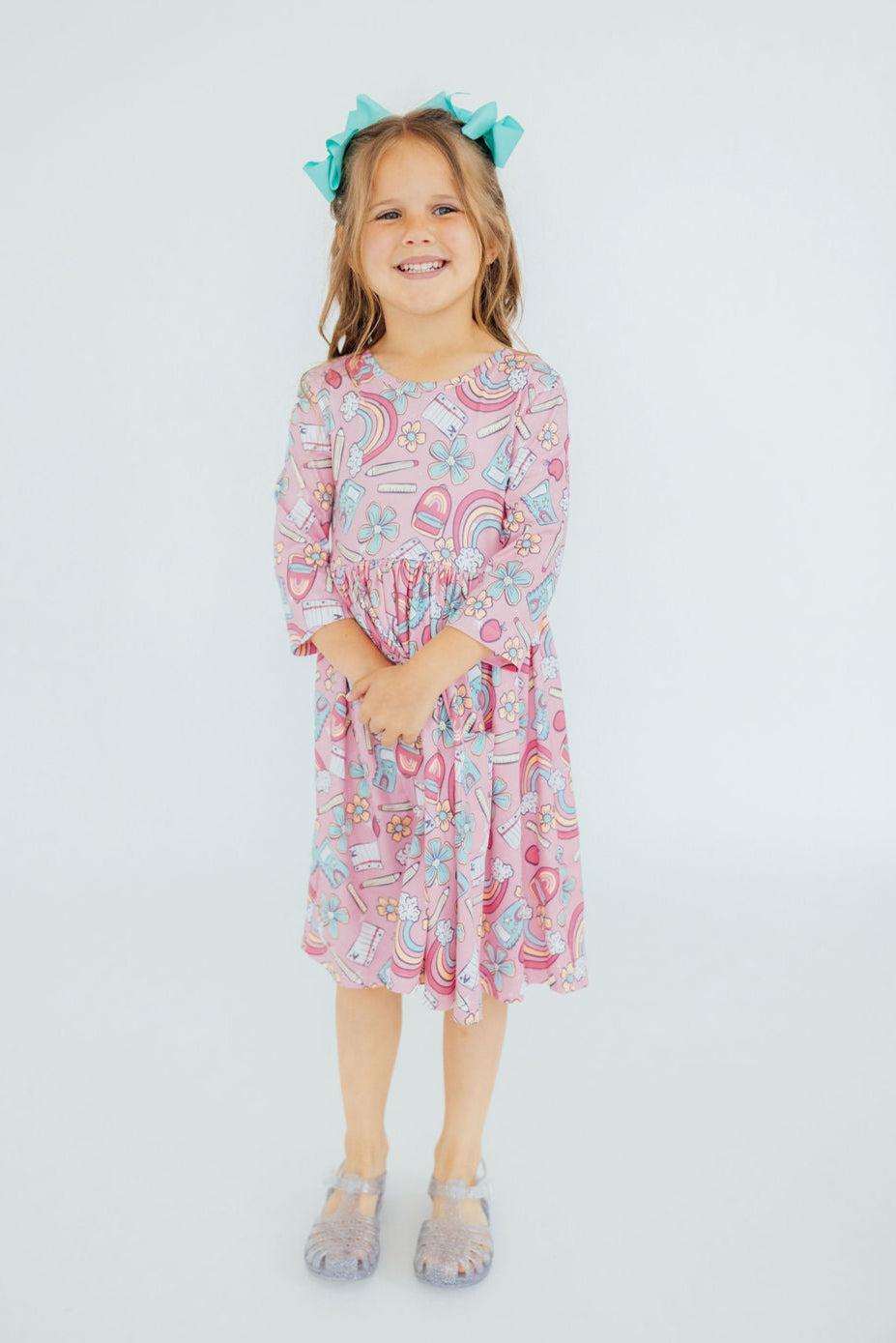 Twirl Dress 3/4 Pocket Dress Dream Big Little One