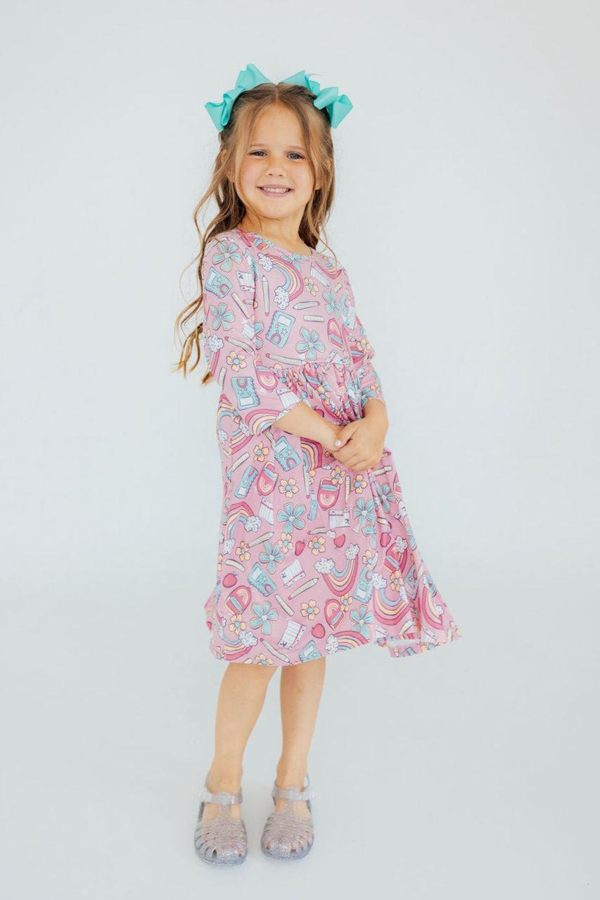 Twirl Dress 3/4 Pocket Dress Dream Big Little One
