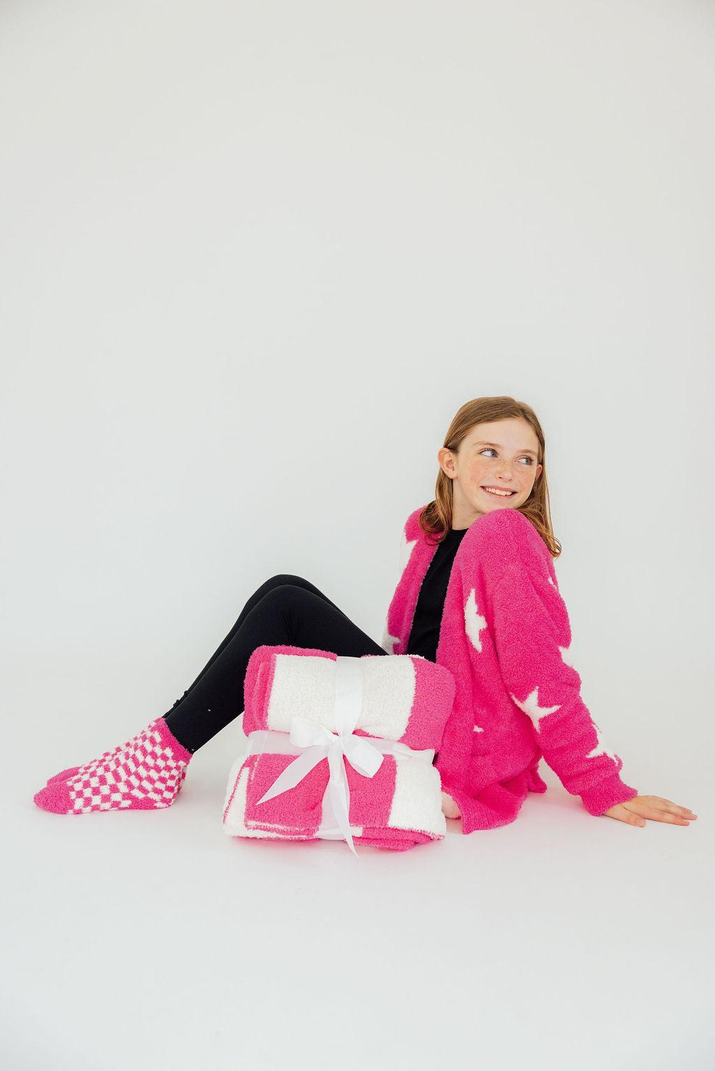 Bright Pink Cozy Socks for Little Feet Mila & Rose