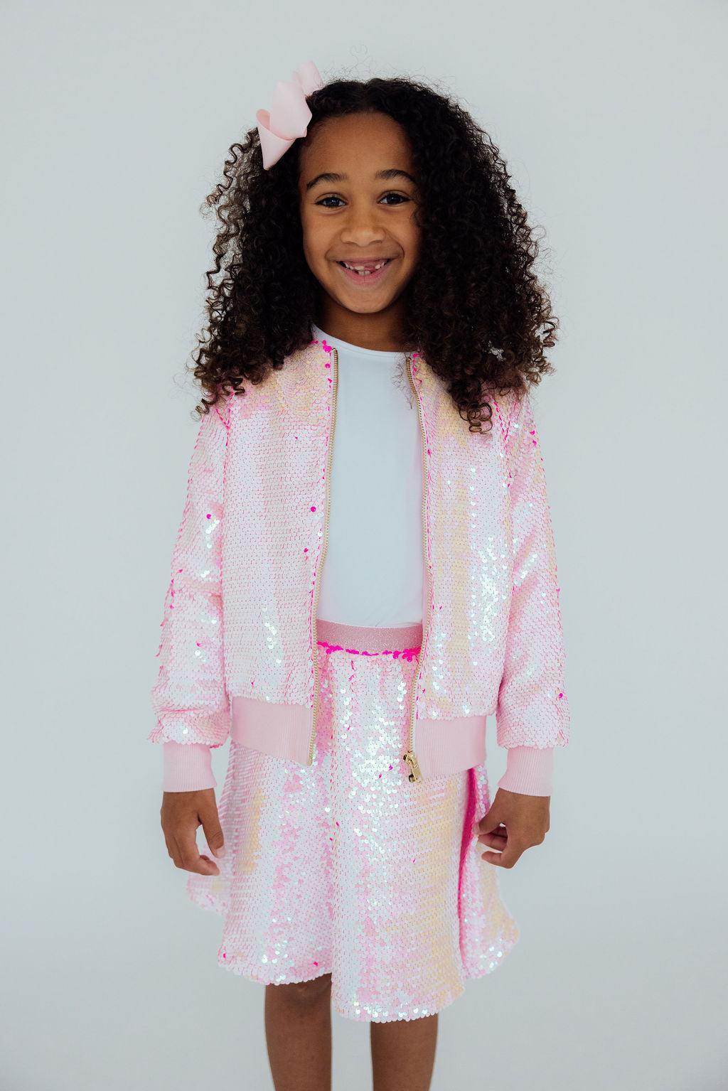 Pink Flip Sequin Twirl Skort with Shorts Diva