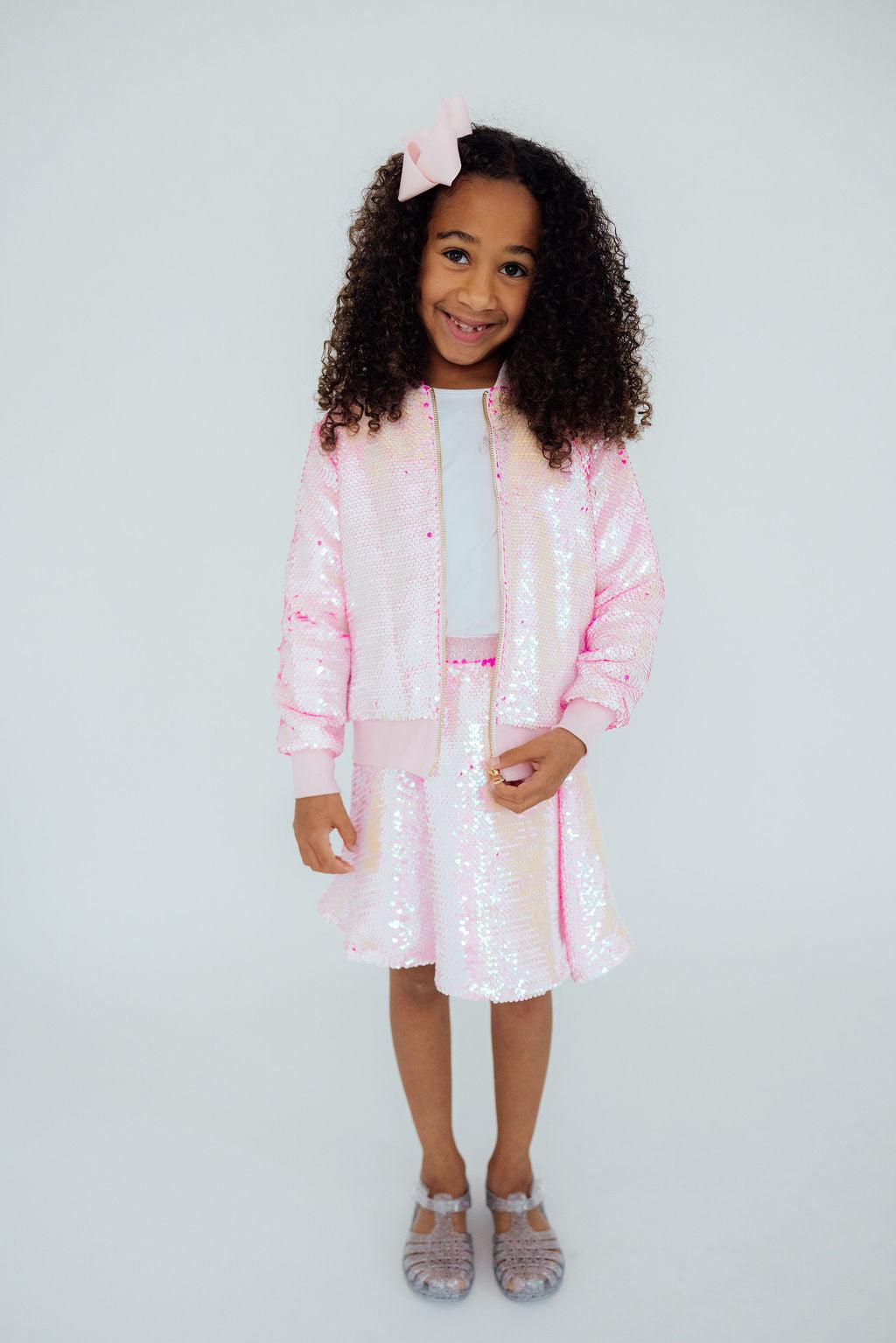 Pink Flip Sequin Twirl Skort with Shorts Diva