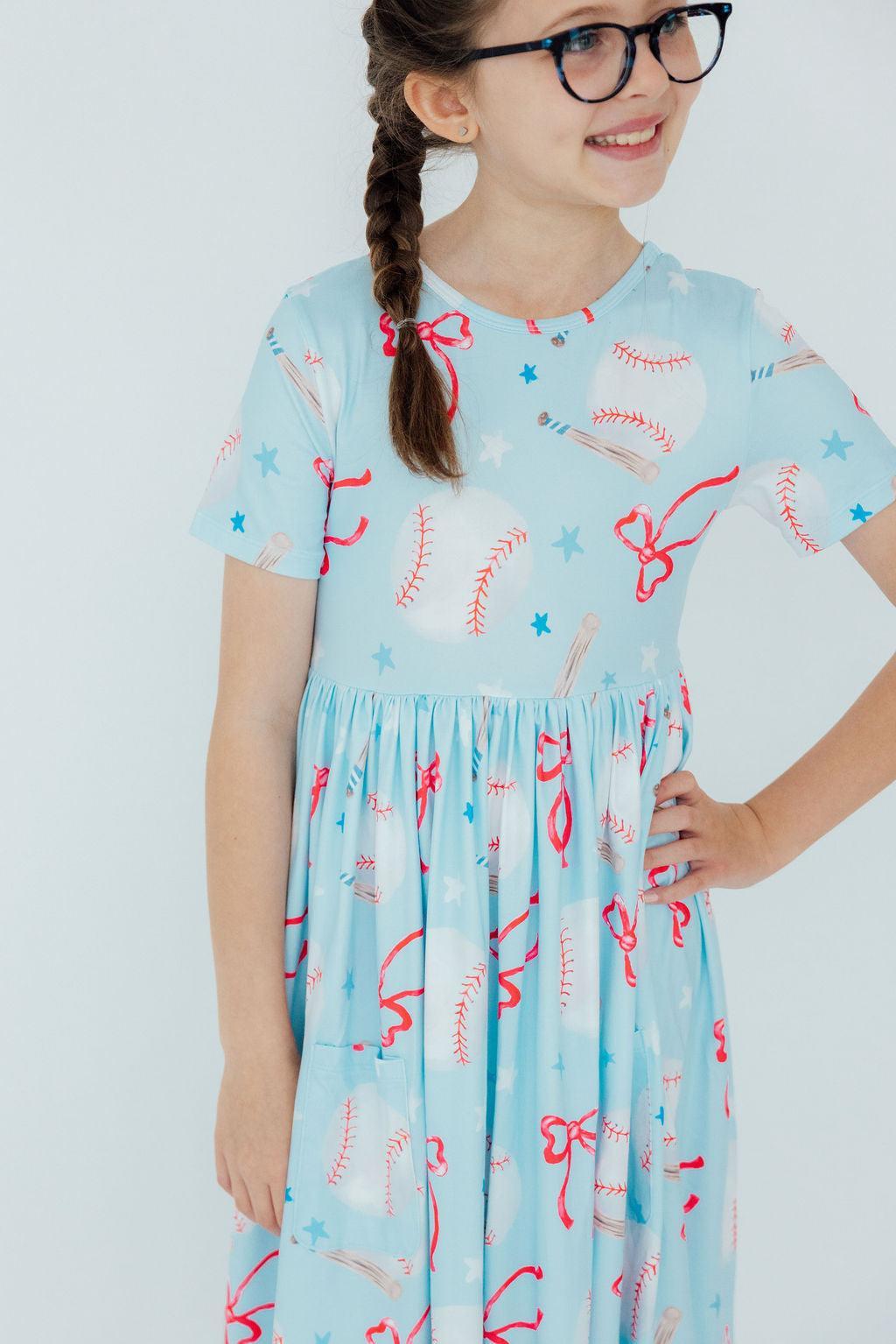 Twirl Pocket Dress Short Sleeve Grand Slam Glam Dress
