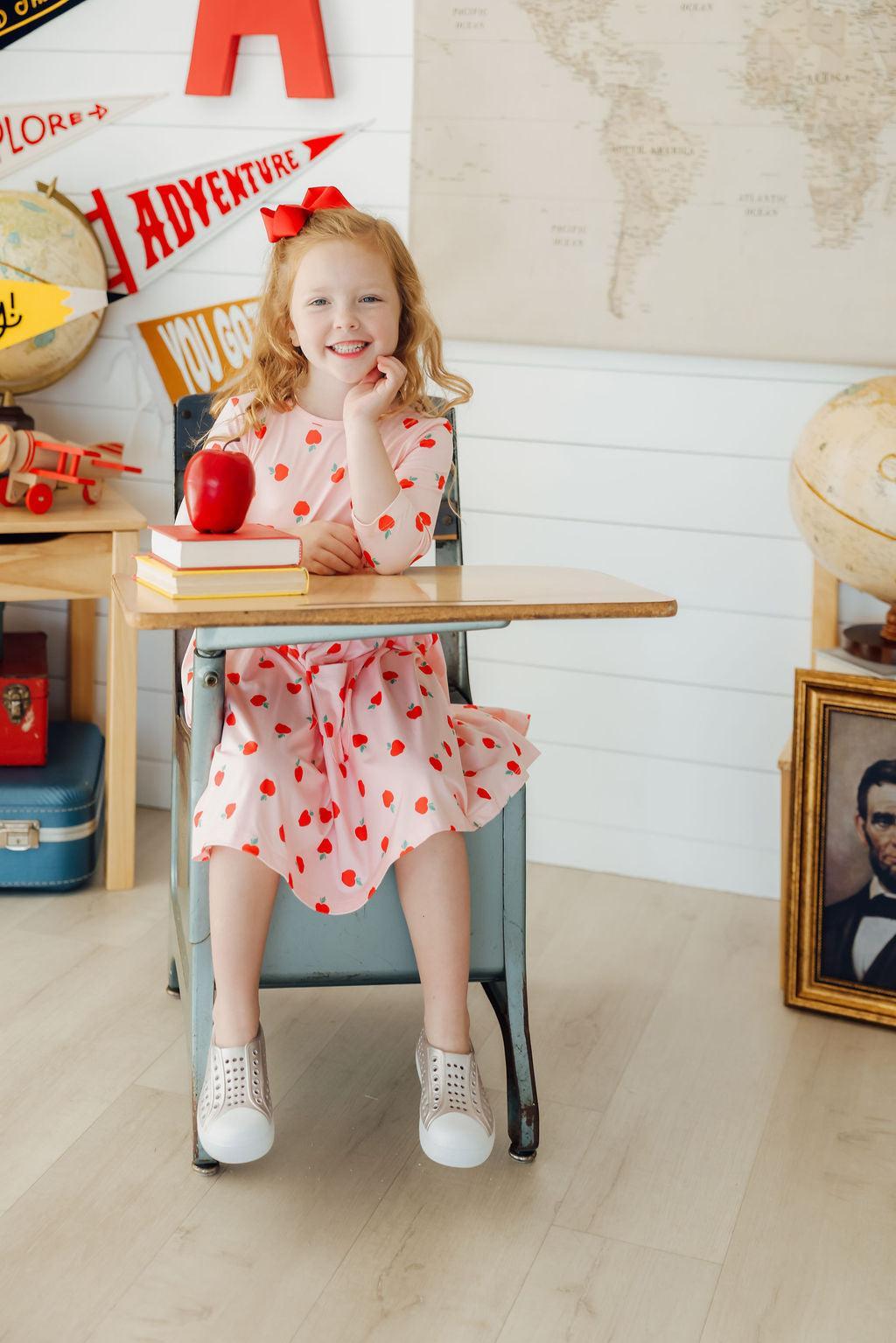 Twirl Dress 3/4 Sleeve Pocket Twirl Dress An Apple a Day