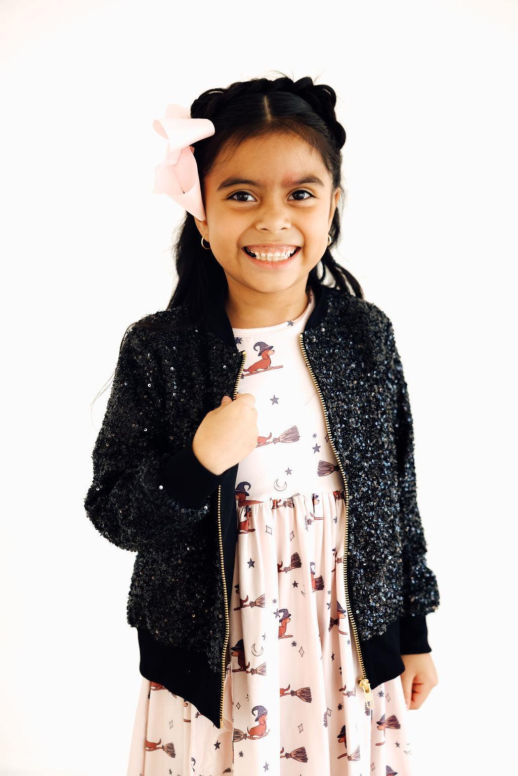 Happy Howl-oween Twirly 3/4 Sleeve Pocket Dress