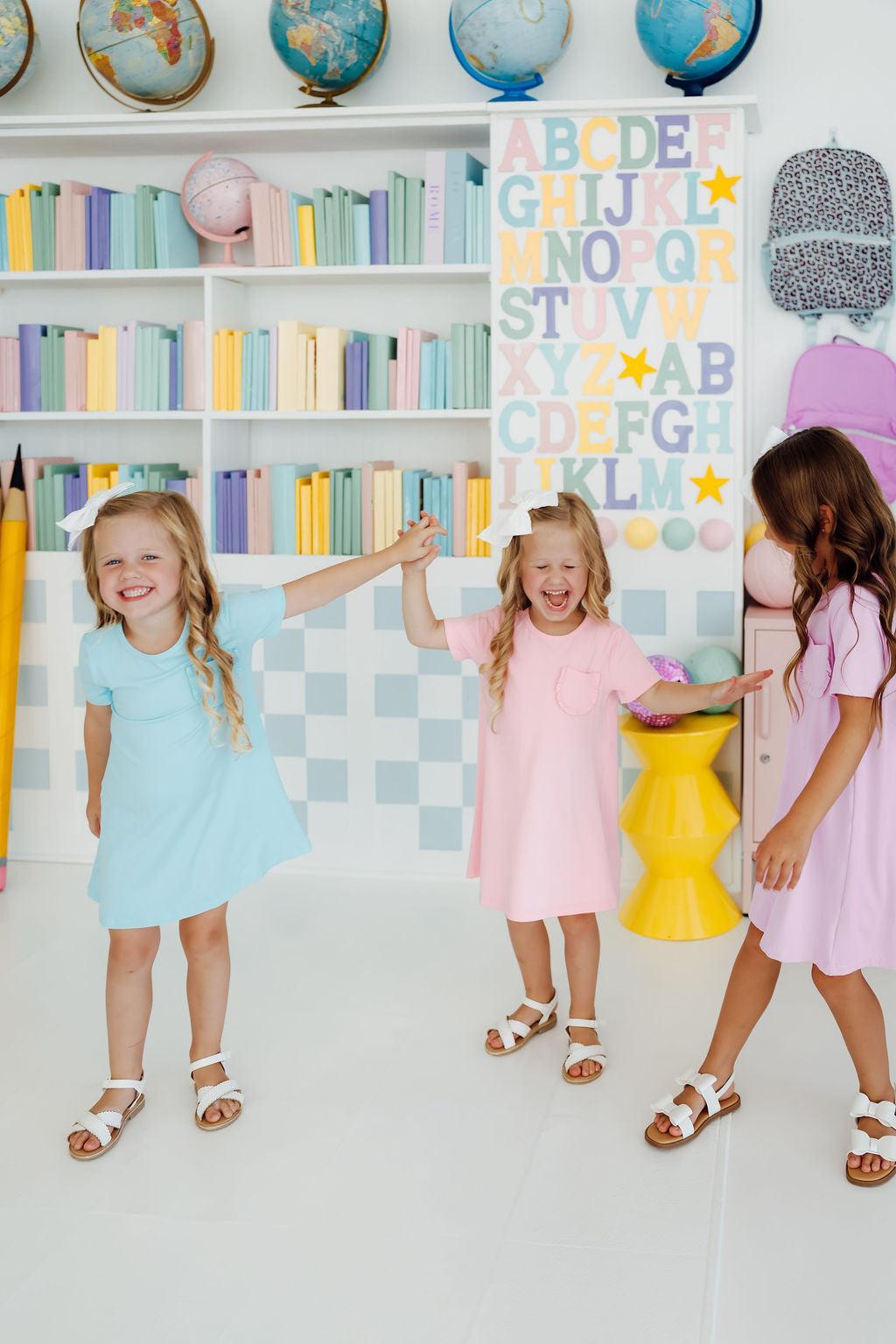 Bubblegum Pink Casual T-Shirt Dress