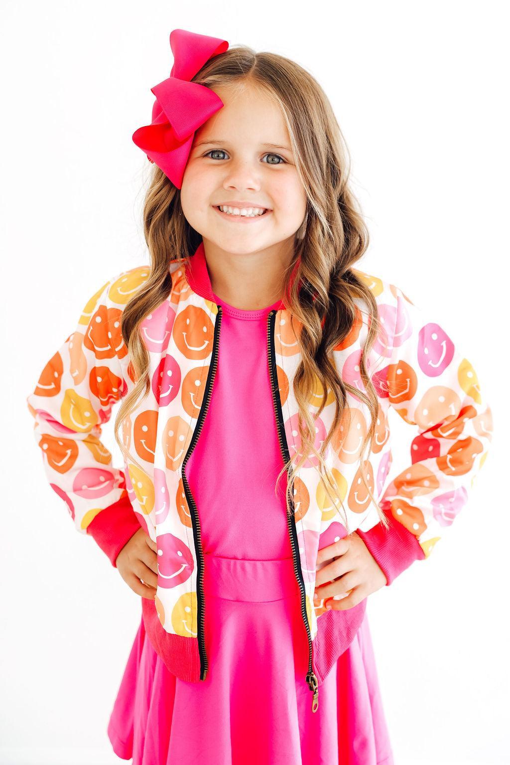 Don't Worry Be Hippy Satin Jacket Lightweight Layering Mila & Rose