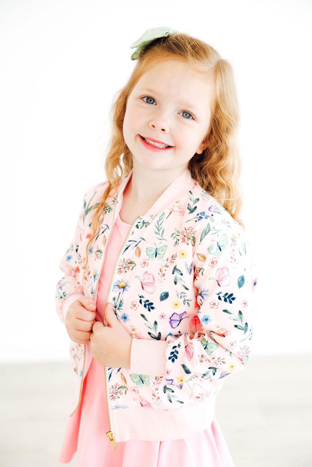 Butterfly Meadows Satin Lightweight Jacket