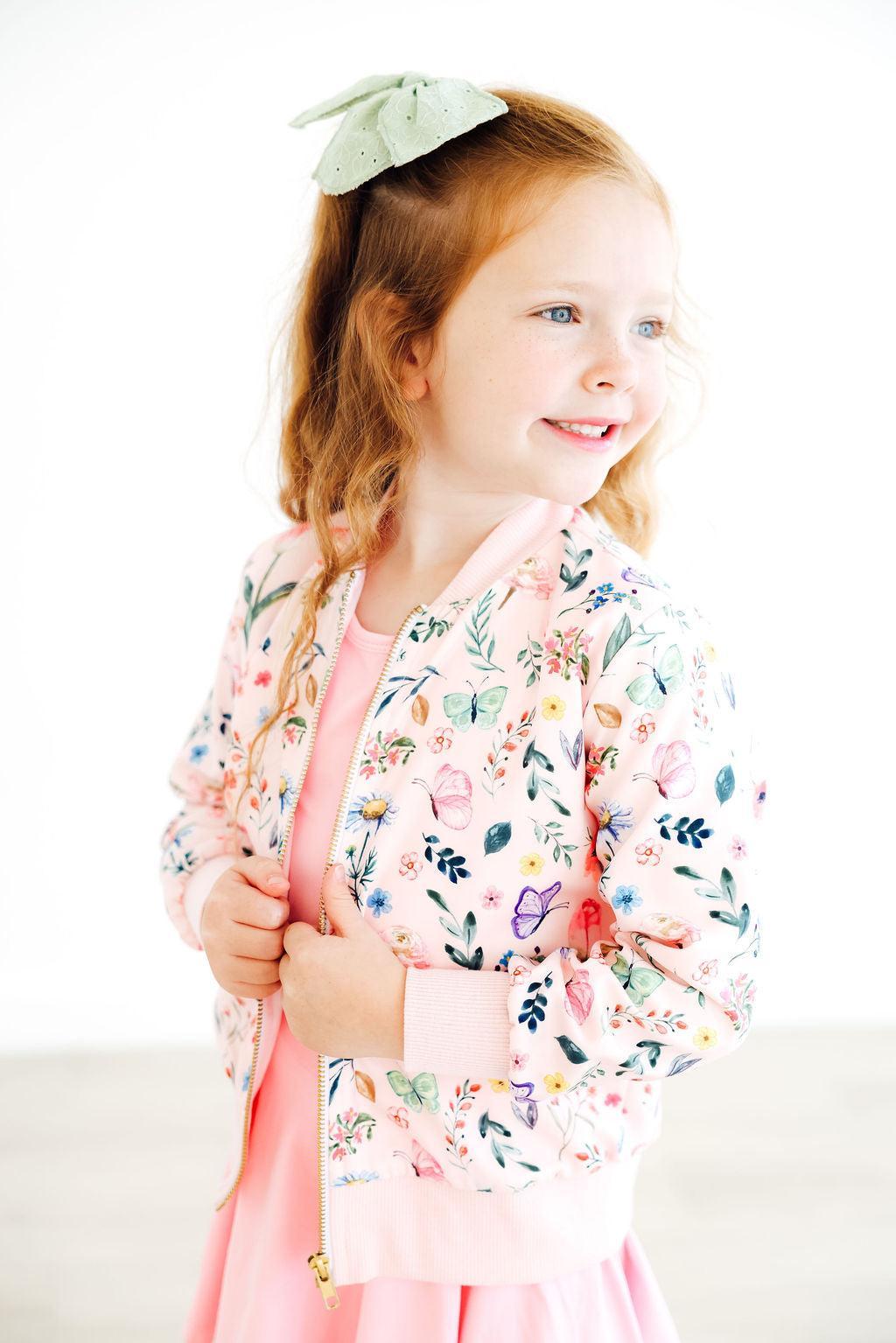 Butterfly Meadows Satin Lightweight Jacket