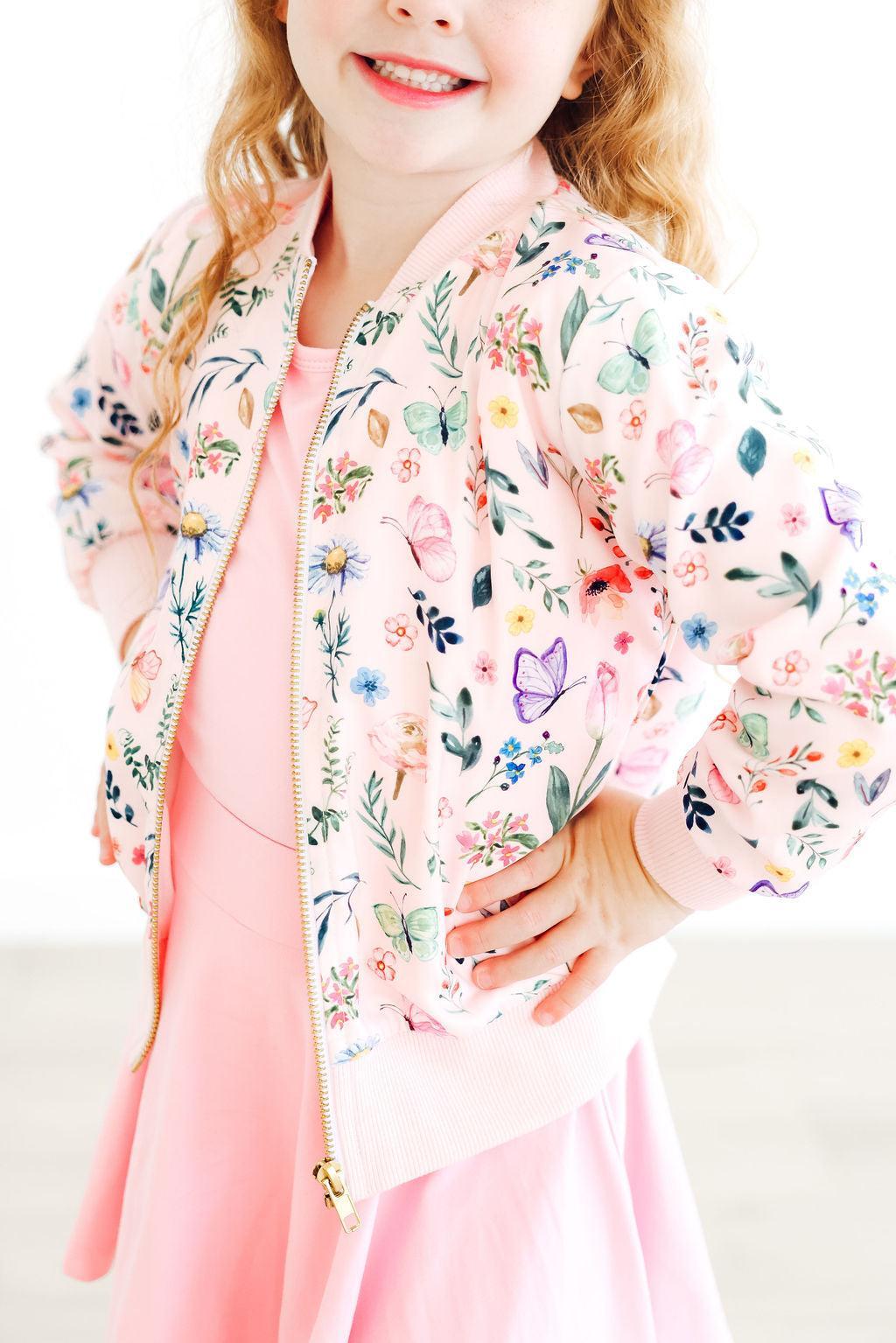 Butterfly Meadows Satin Lightweight Jacket