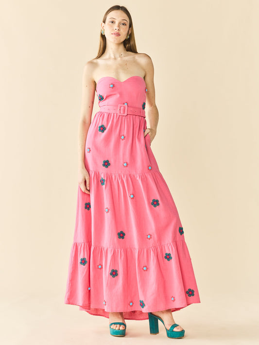 Cotton Linen Strapless Days Gown Eddy