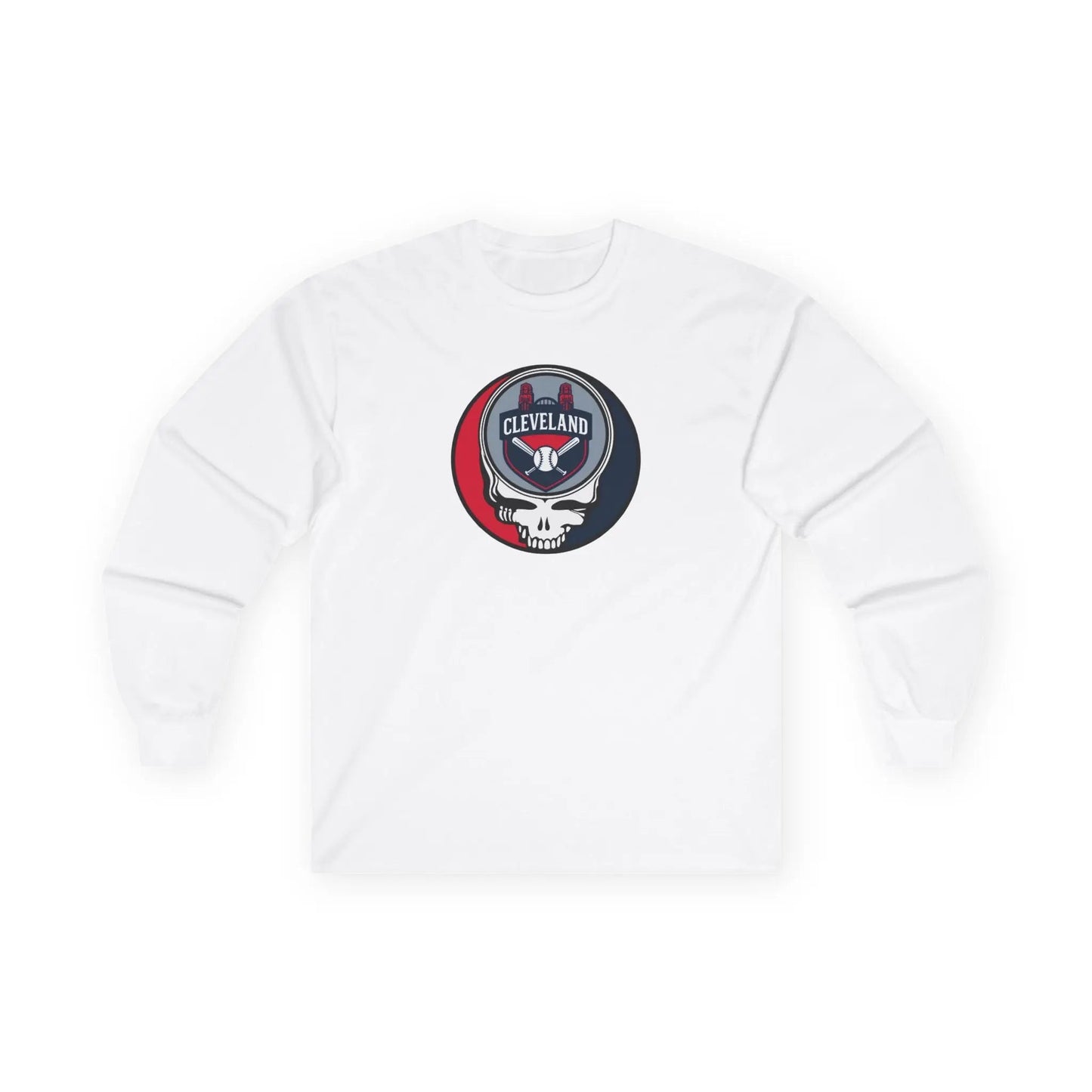 Ultra-Cotton Classic Stealie Long Sleeve Tee Cleveland Baseball Edition MLB