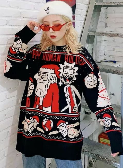 Christmas Sweater Loose Jacquard Couple Sweater