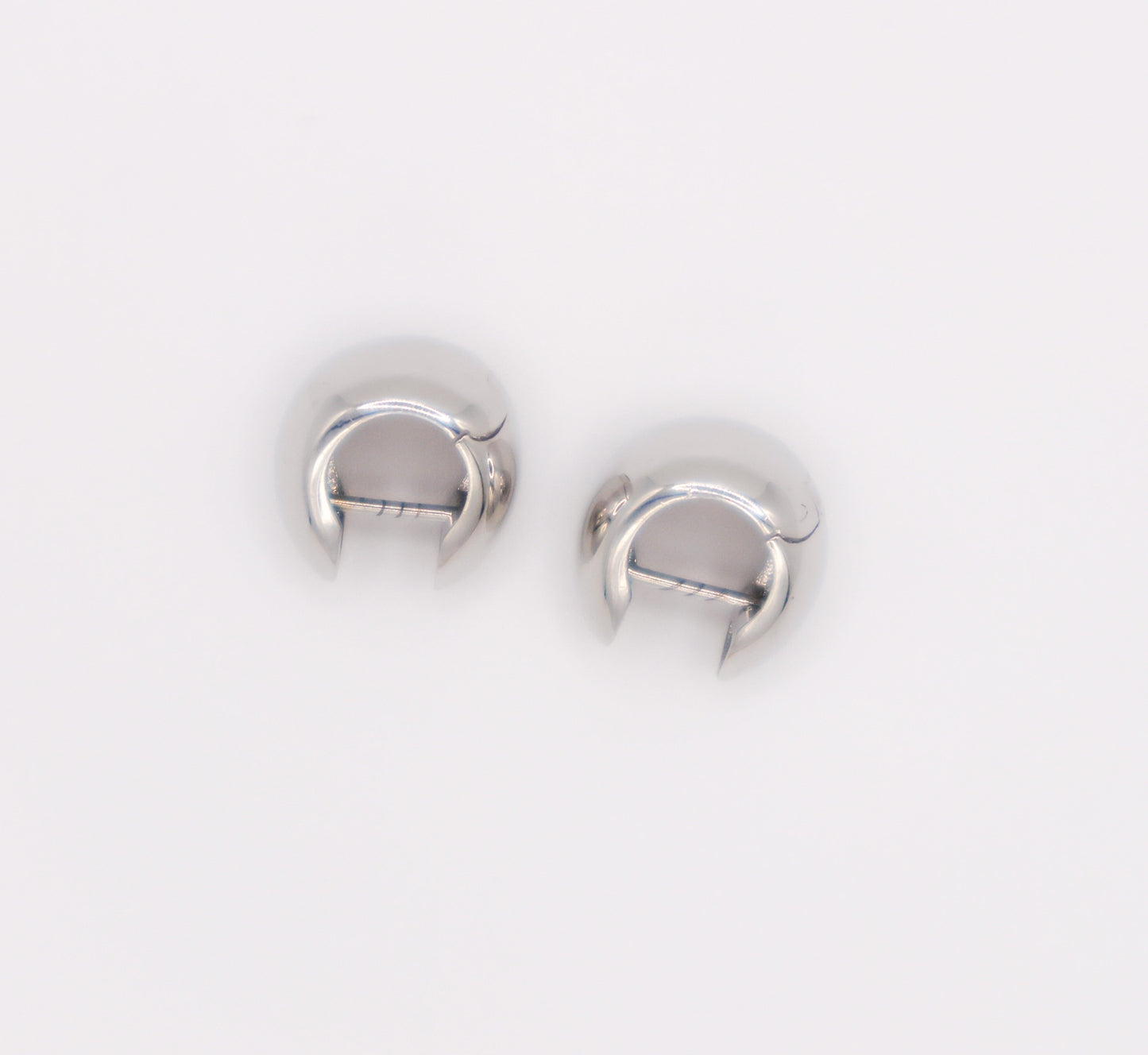 Silver Peanut-Shaped Earrings Italian Sterling Silver