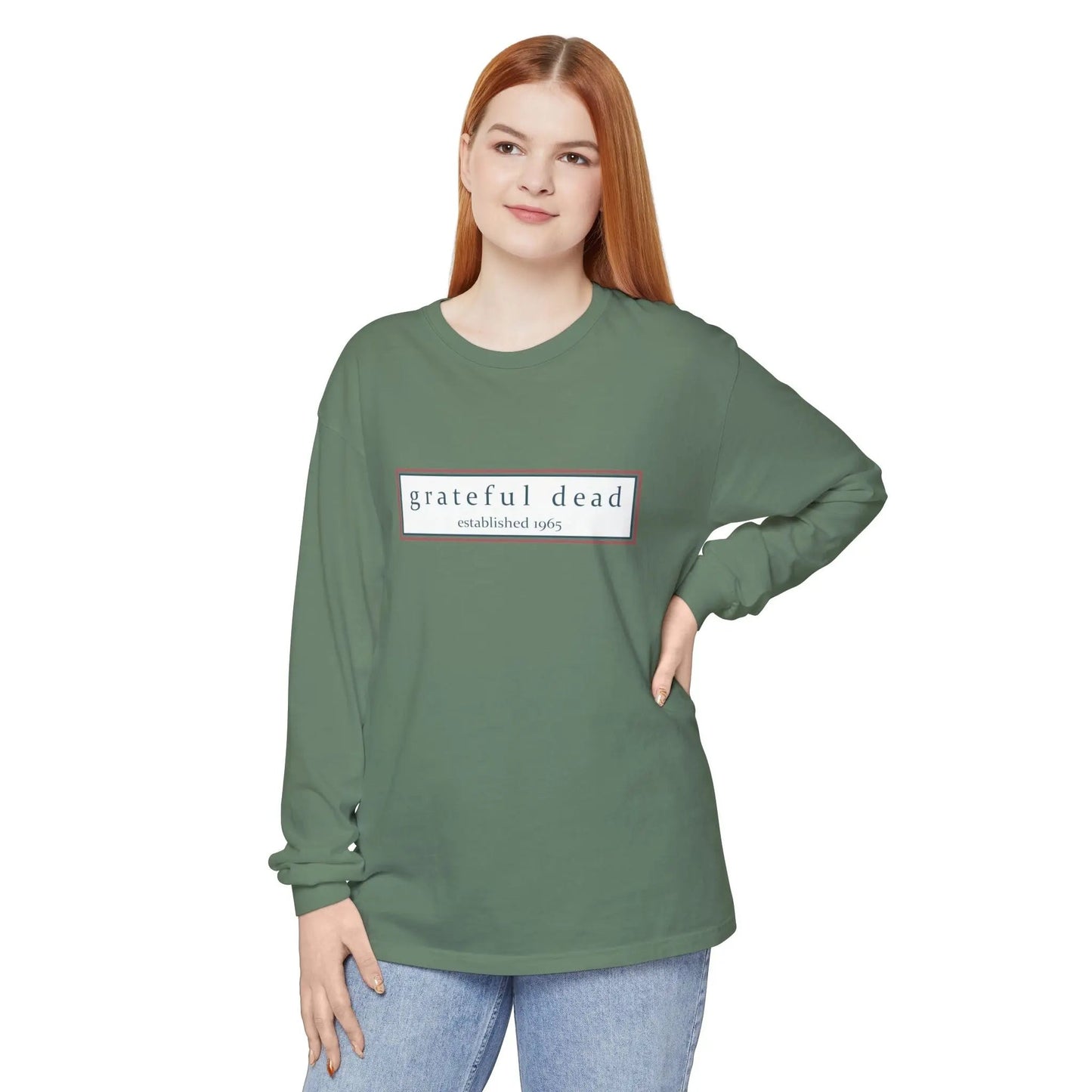 Grateful Dead Dancing Bear Garment-dyed Long Sleeve T-Shirt