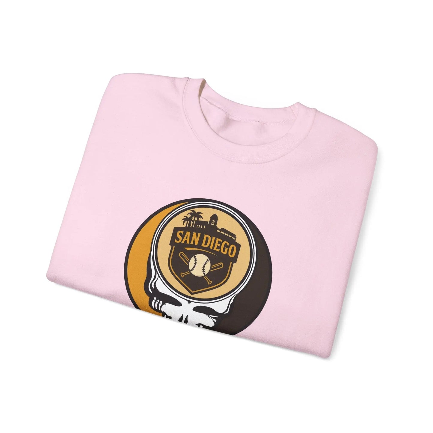 Grateful Dead Stealie Crewneck Sweatshirt Unisex Heavy Blend San Diego Baseball Edition MLB