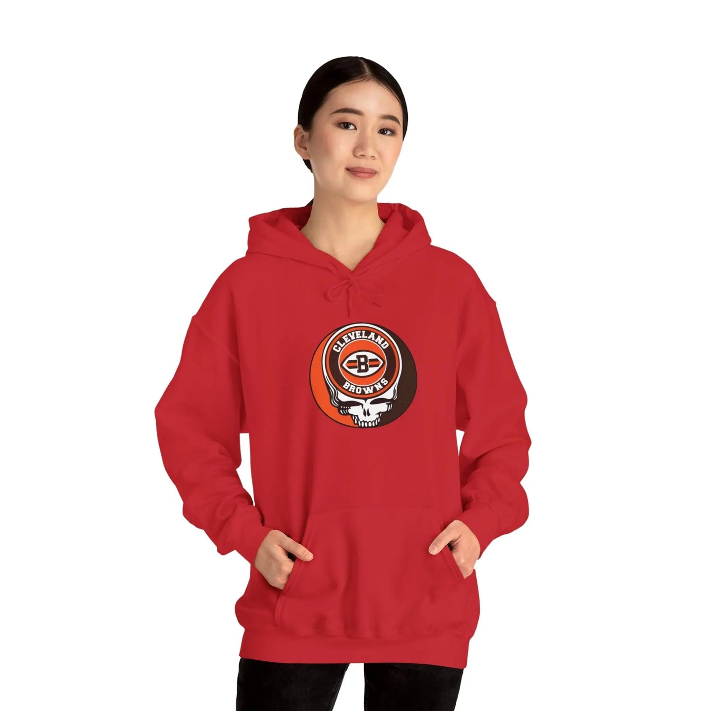 Cleveland Browns Grateful Dead Hooded Sweatshirt Medium-Heavy Fabric The Gridiron Collection