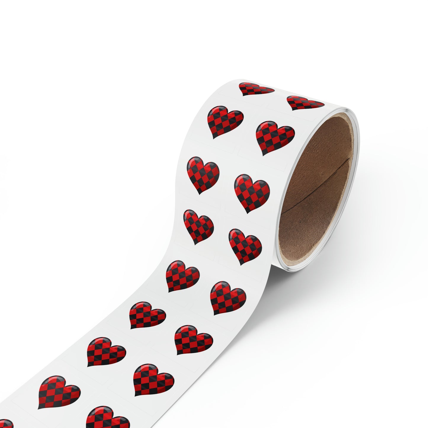 Valentine's heart shape Square Sticker Label Rolls