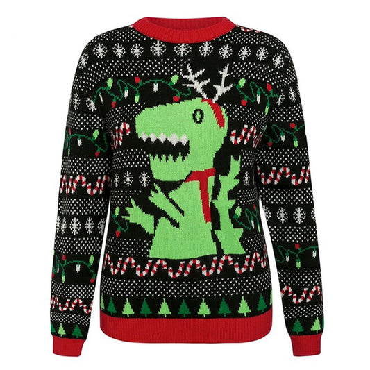 O-neck Silk Christmas Sweater for Men and Women