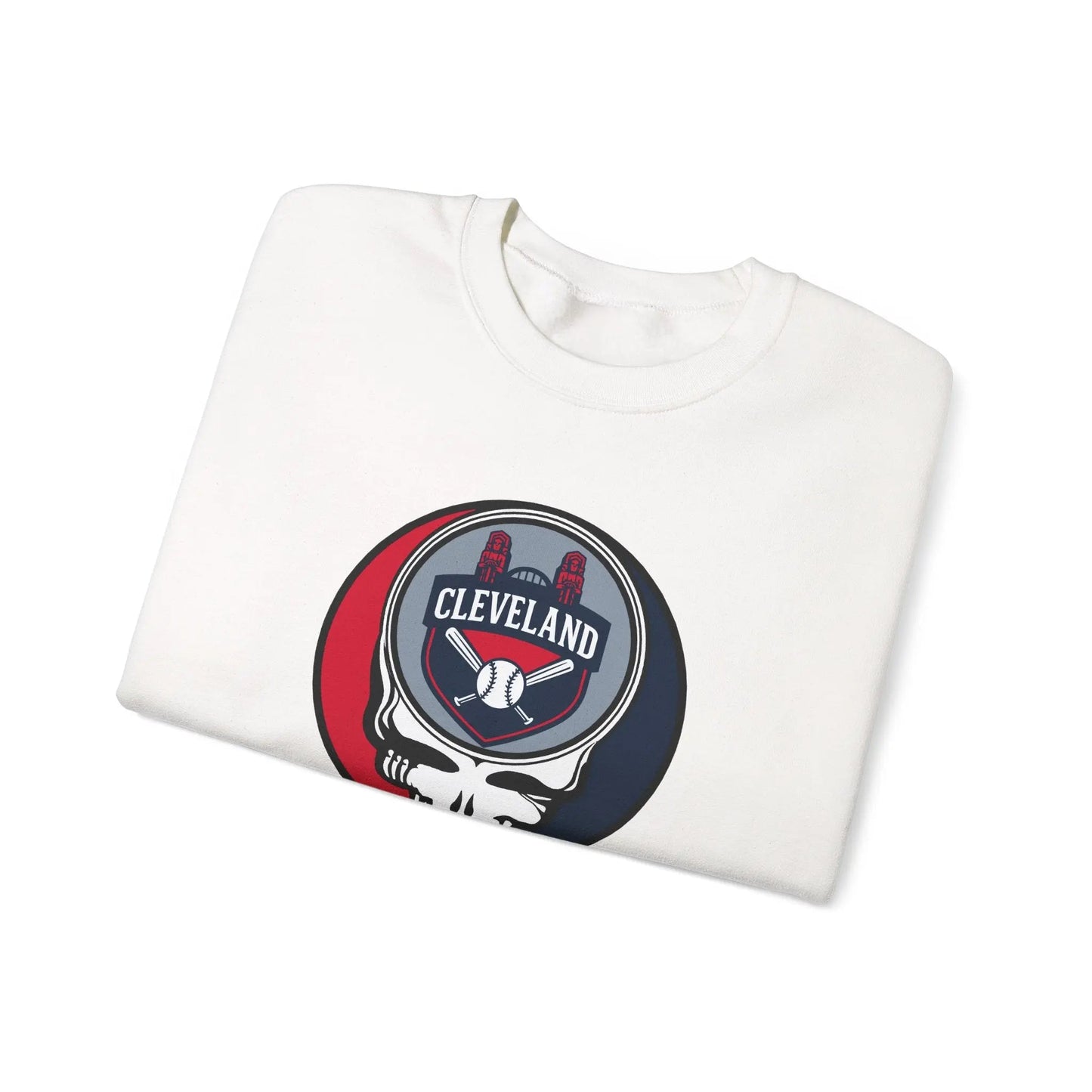 Cleveland Guardians Grateful Dead Stealie Crewneck Sweatshirt MLB The Ballpark Collection