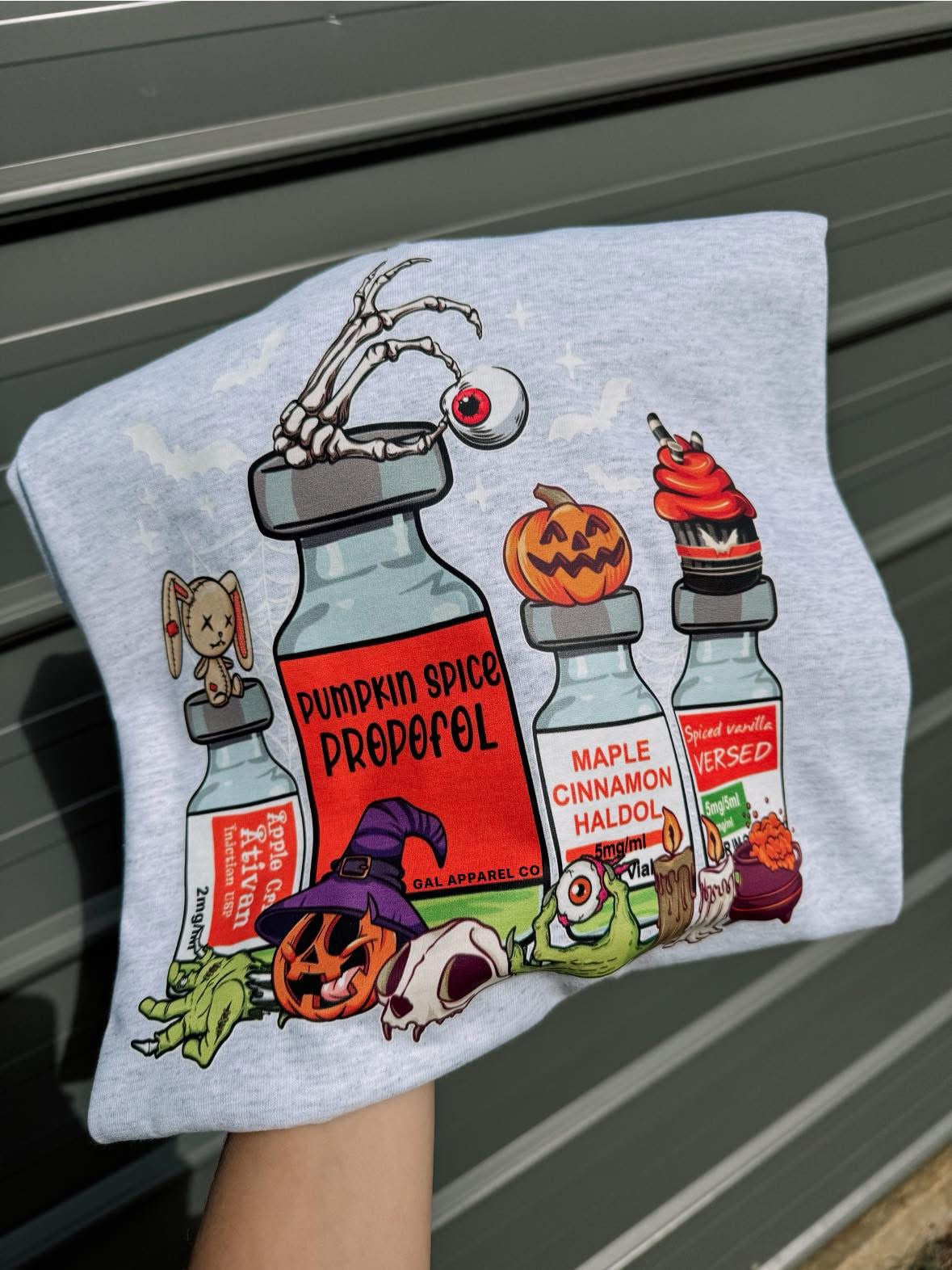 Halloween Pharmacology tee or sweatshirt Gunpowder and Lace Boutique Nac