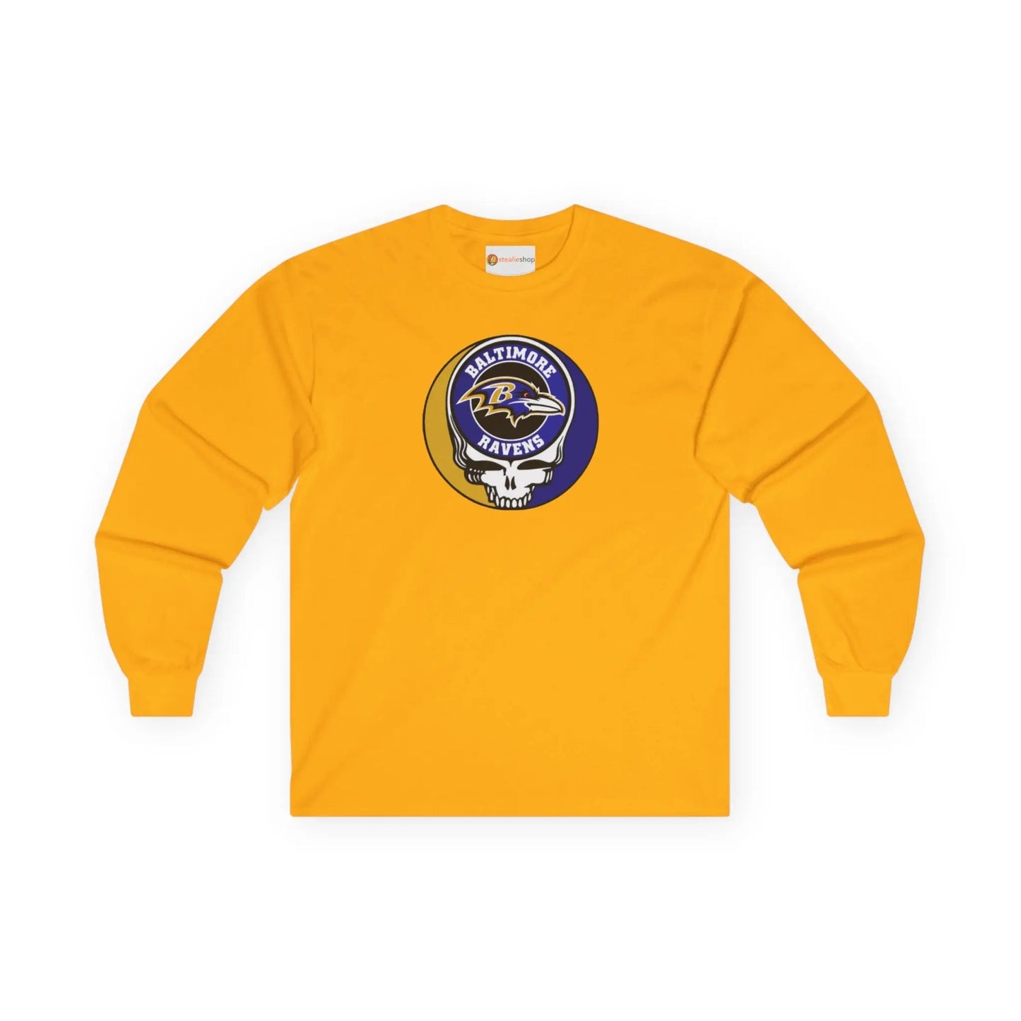 Baltimore Ravens Grateful Dead Long Sleeve Ultra-Cotton Tee The Gridiron Collection