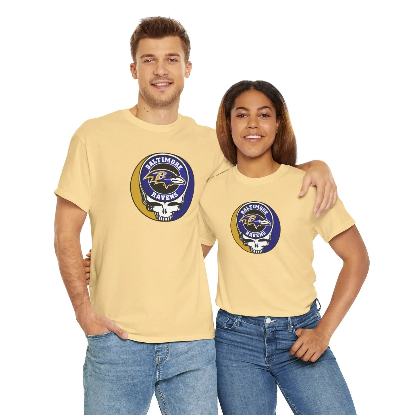 Baltimore Ravens Grateful Dead T-Shirt Steal Your Face Artwork