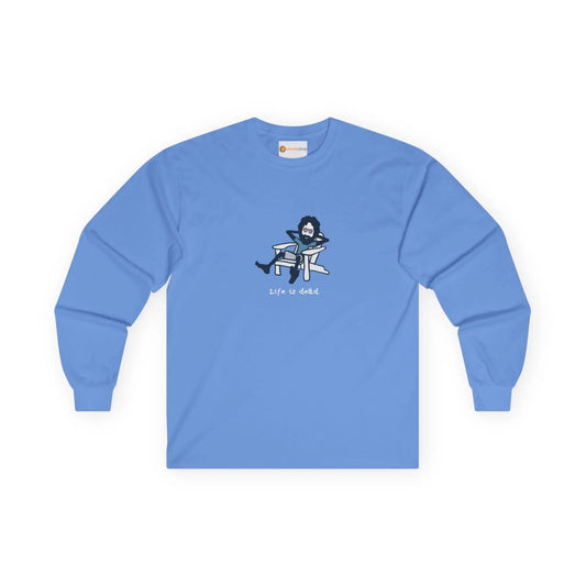 Grateful Dead Ultra-Cotton Long Sleeve Tee Adirondack Jerry Life is dead