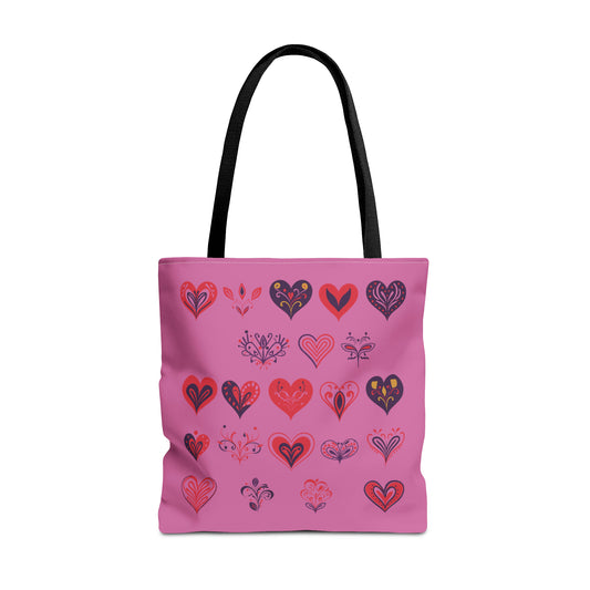 Valentine's light pink Tote Bag (AOP)